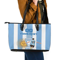 Custom Argentina Football Leather Tote Bag Go Champions 2024 - Wonder Print Shop