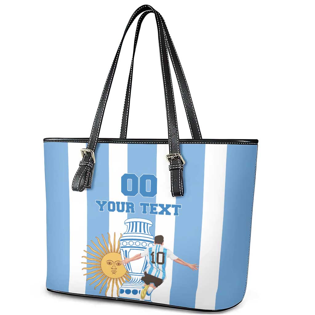 Custom Argentina Football Leather Tote Bag Go Champions 2024 - Wonder Print Shop