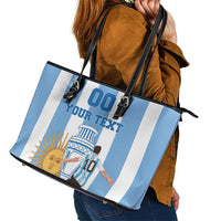 Custom Argentina Football Leather Tote Bag Go Champions 2024 - Wonder Print Shop