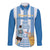 Custom Argentina Football Long Sleeve Button Shirt Go Champions 2024 - Wonder Print Shop