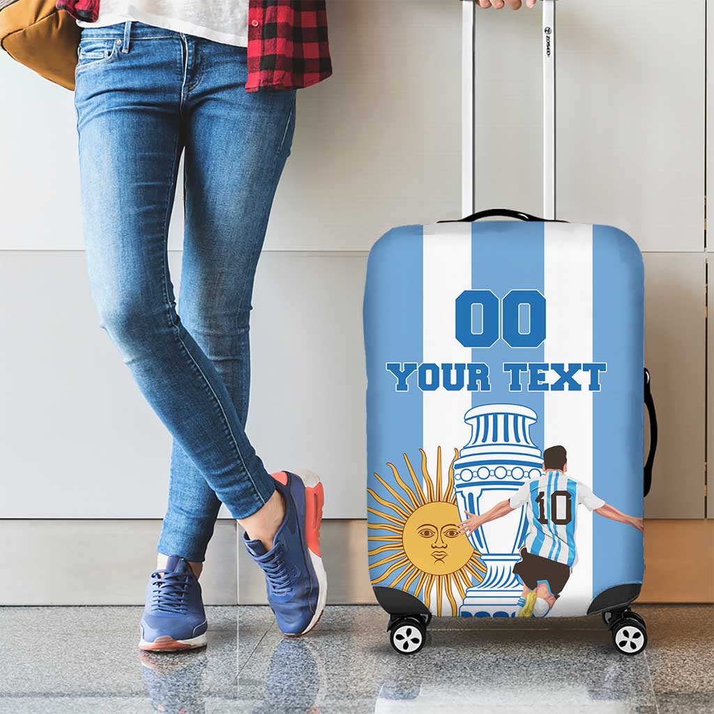 Custom Argentina Football Luggage Cover Go Champions 2024 - Wonder Print Shop