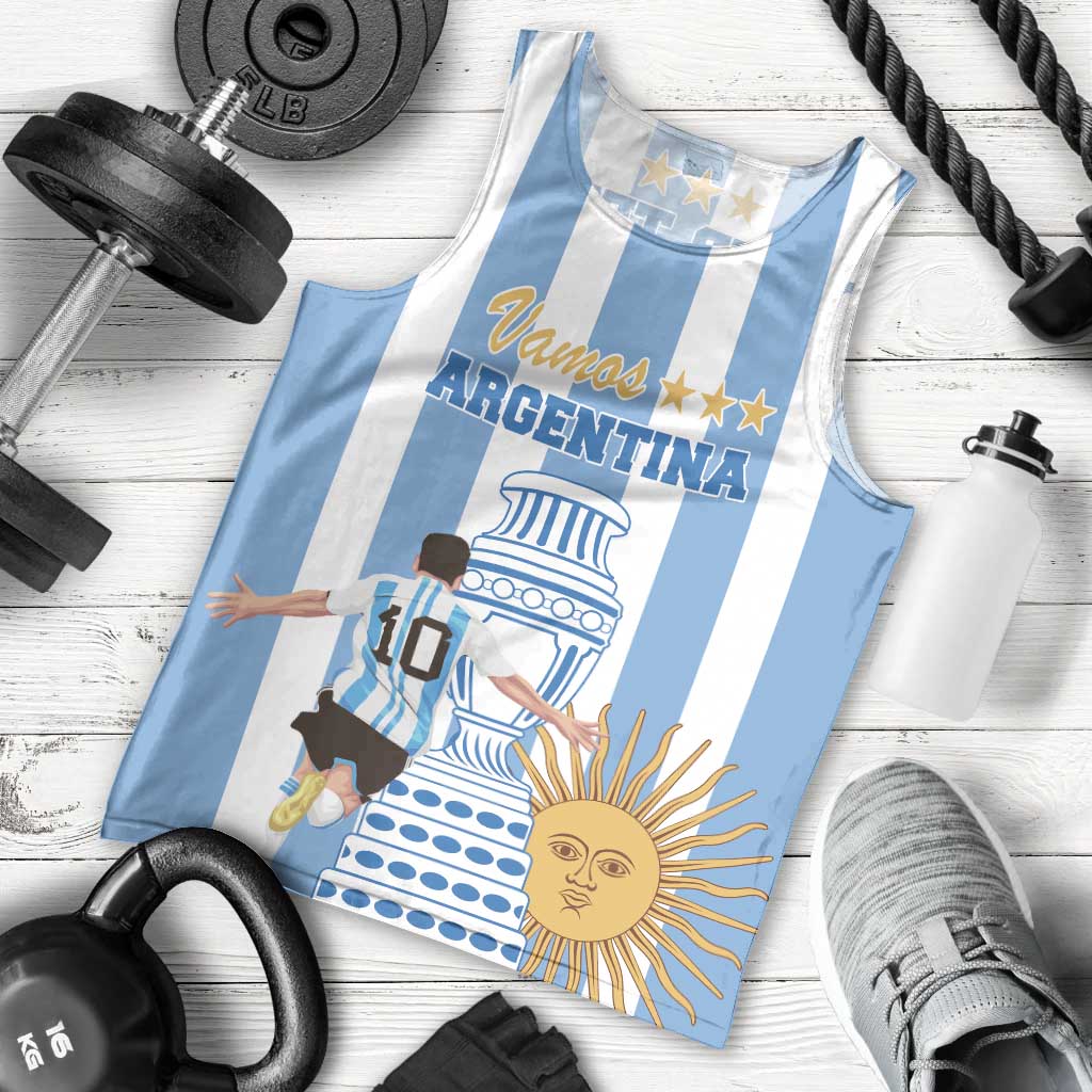 Custom Argentina Football Men Tank Top Go Champions 2024 - Wonder Print Shop