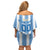 Custom Argentina Football Off Shoulder Short Dress Go Champions 2024 - Wonder Print Shop
