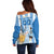 Custom Argentina Football Off Shoulder Sweater Go Champions 2024 - Wonder Print Shop