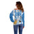 Custom Argentina Football Off Shoulder Sweater Go Champions 2024 - Wonder Print Shop