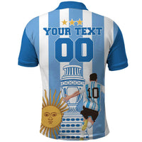 Custom Argentina Football Polo Shirt Go Champions 2024 - Wonder Print Shop