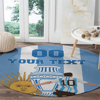 Custom Argentina Football Round Carpet Go Champions 2024