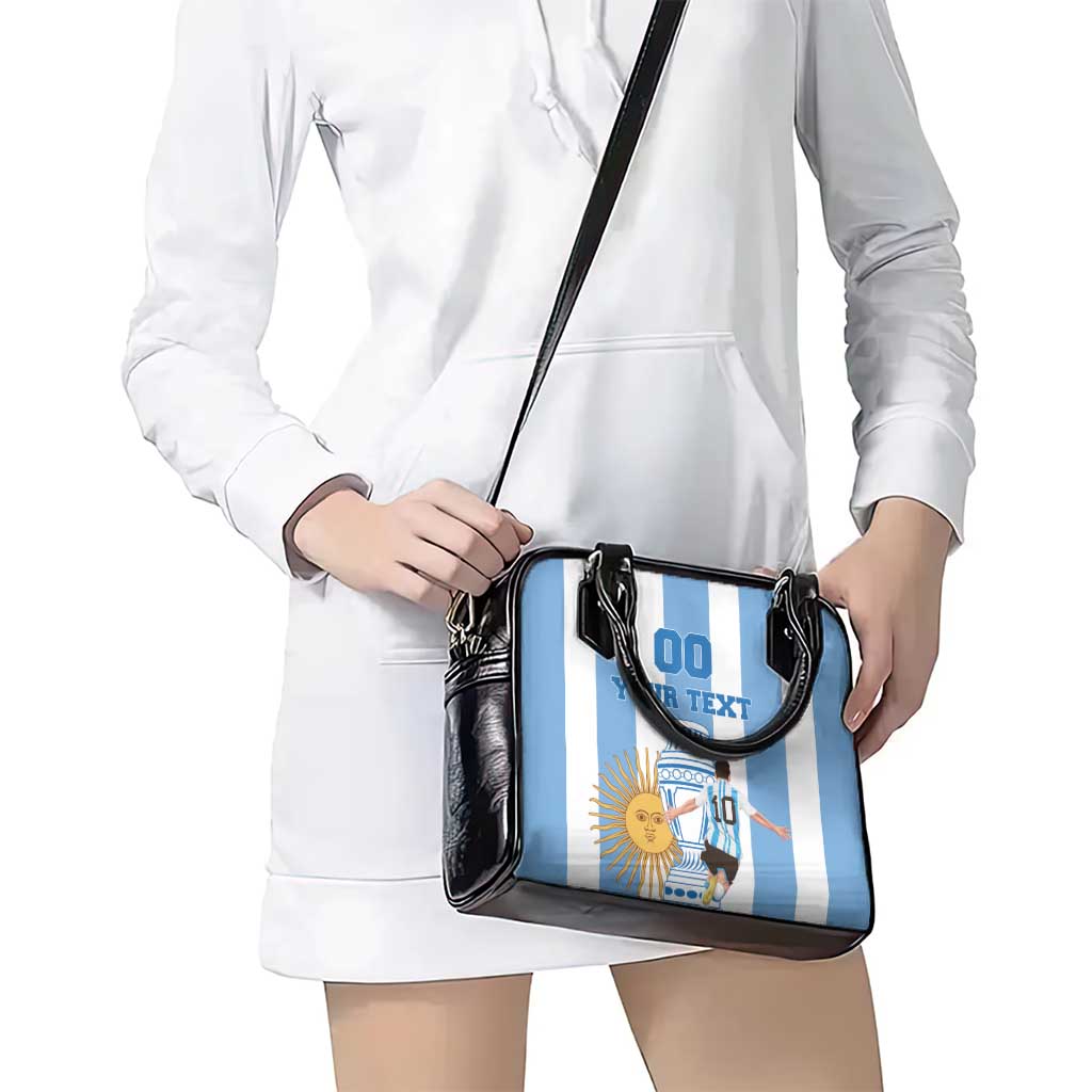 Custom Argentina Football Shoulder Handbag Go Champions 2024