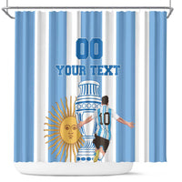 Custom Argentina Football Shower Curtain Go Champions 2024