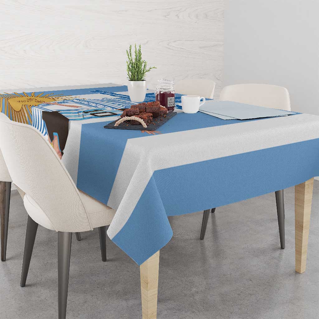 Custom Argentina Football Tablecloth Go Champions 2024 - Wonder Print Shop