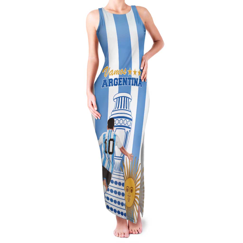Custom Argentina Football Tank Maxi Dress Go Champions 2024 - Wonder Print Shop