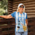 Custom Argentina Football Women Polo Shirt Go Champions 2024 - Wonder Print Shop