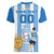 Custom Argentina Football Women V-Neck T-Shirt Go Champions 2024 - Wonder Print Shop