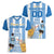 Custom Argentina Football Women V-Neck T-Shirt Go Champions 2024 - Wonder Print Shop