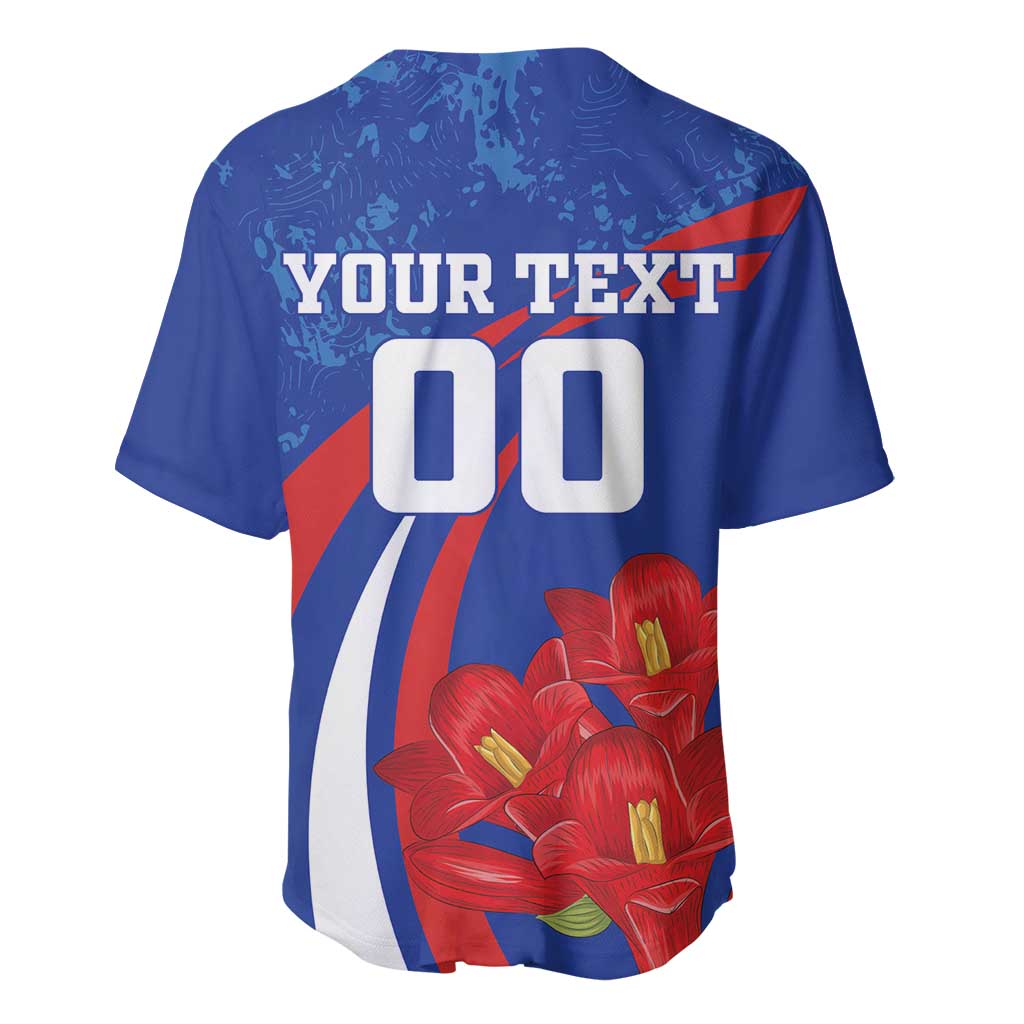 Custom Chile Lapageria Baseball Jersey With Grunge Style - Wonder Print Shop