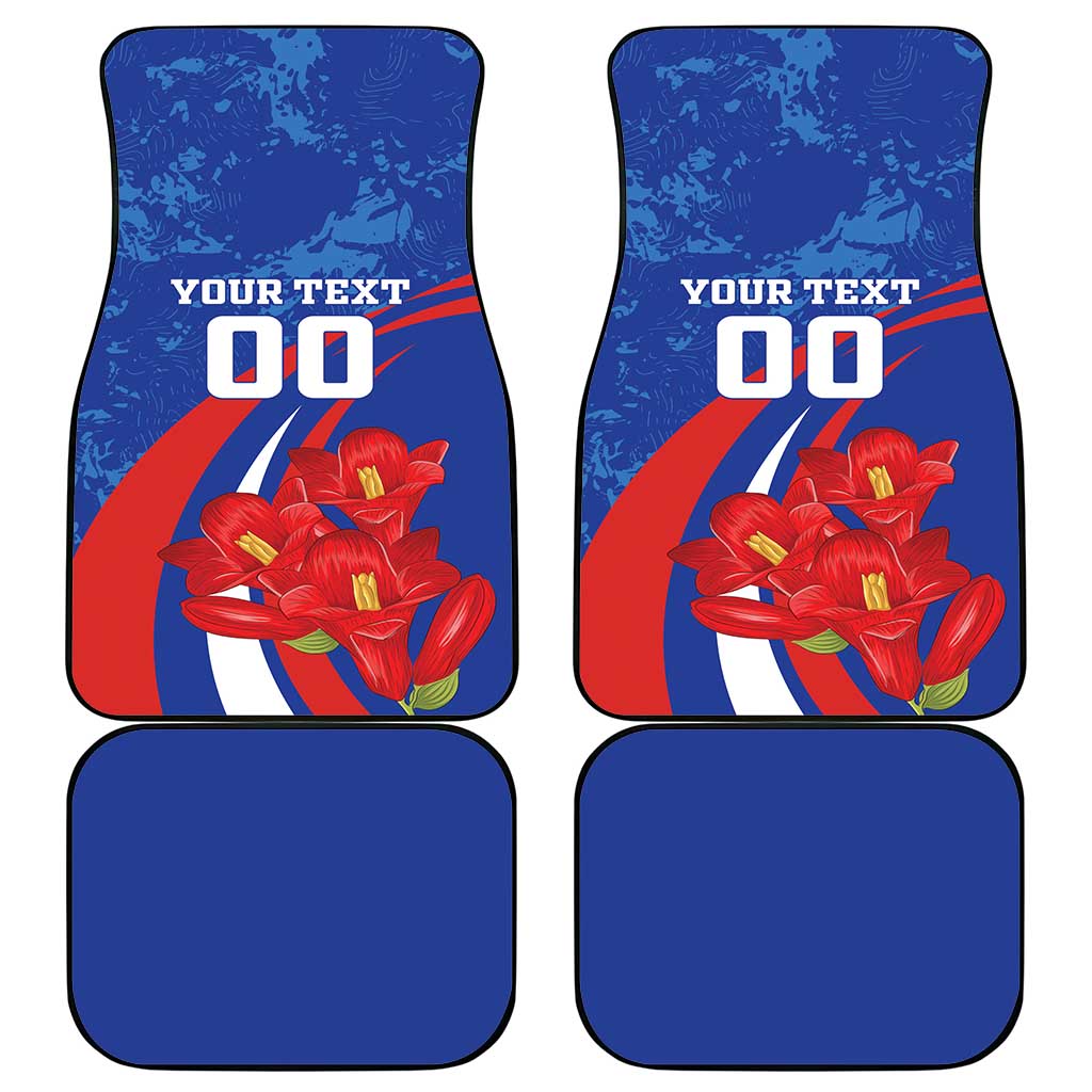 Custom Chile Lapageria Car Mats With Grunge Style - Wonder Print Shop