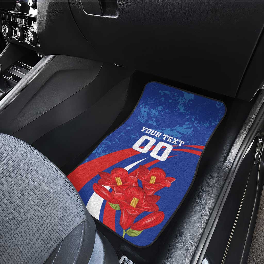 Custom Chile Lapageria Car Mats With Grunge Style - Wonder Print Shop