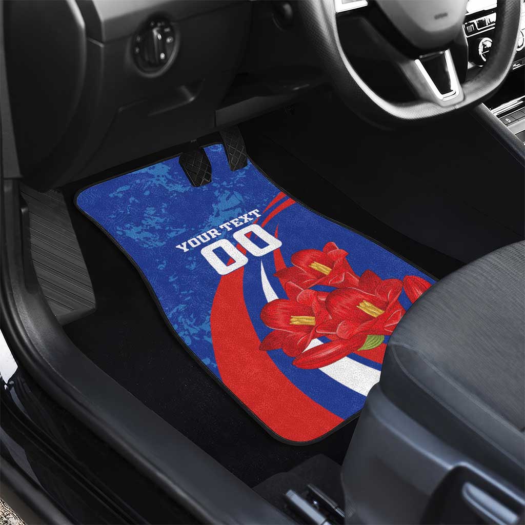 Custom Chile Lapageria Car Mats With Grunge Style - Wonder Print Shop