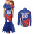 Custom Chile Lapageria Couples Matching Mermaid Dress and Long Sleeve Button Shirt With Grunge Style