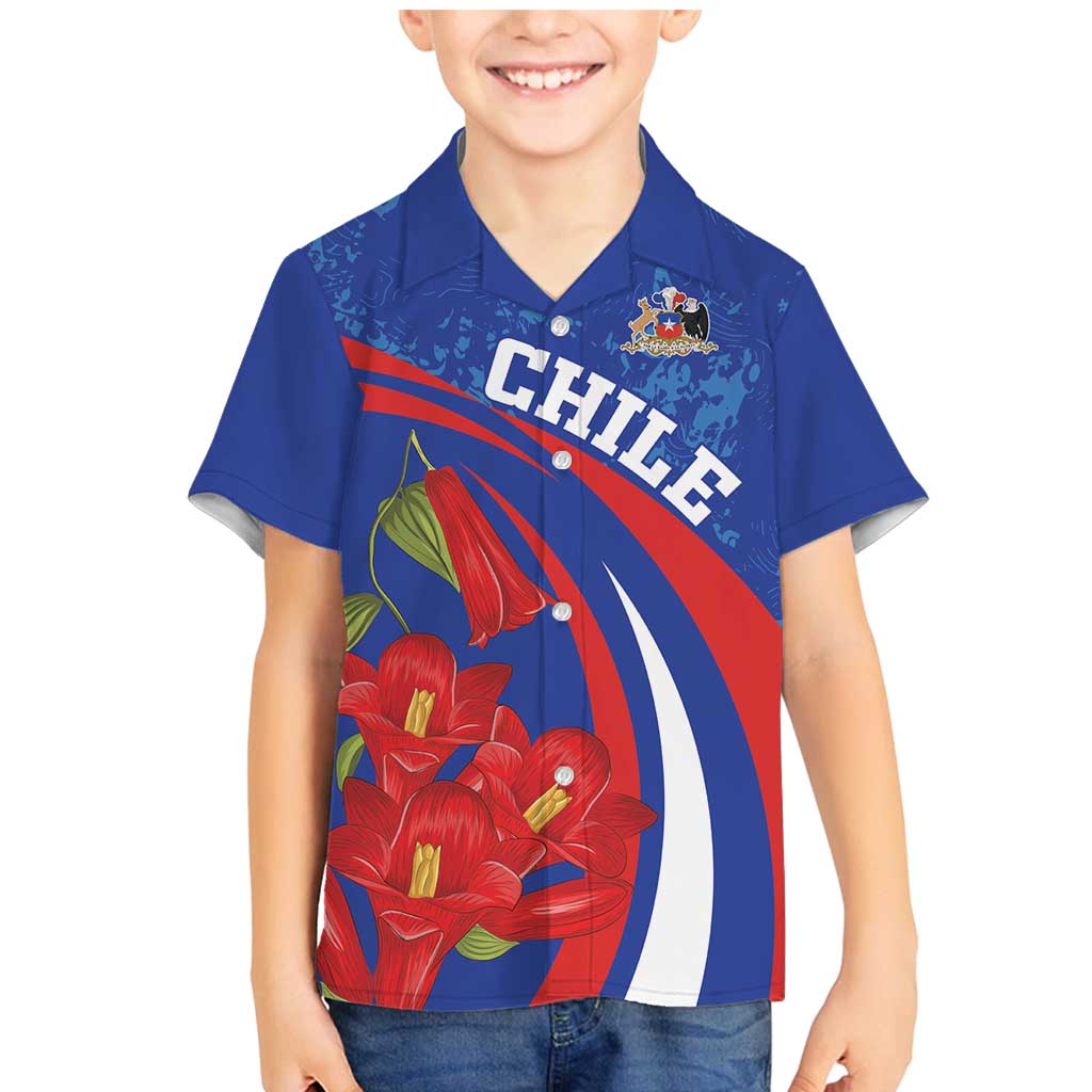 Custom Chile Lapageria Family Matching Mermaid Dress and Hawaiian Shirt With Grunge Style - Wonder Print Shop