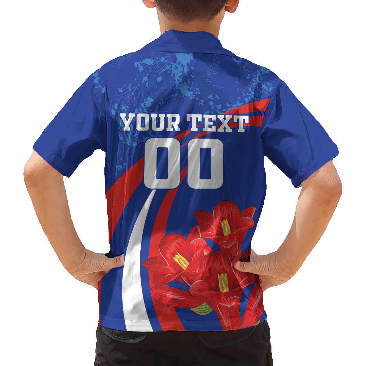 Custom Chile Lapageria Family Matching Off Shoulder Short Dress and Hawaiian Shirt With Grunge Style - Wonder Print Shop