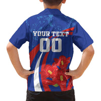 Custom Chile Lapageria Family Matching Off Shoulder Short Dress and Hawaiian Shirt With Grunge Style - Wonder Print Shop