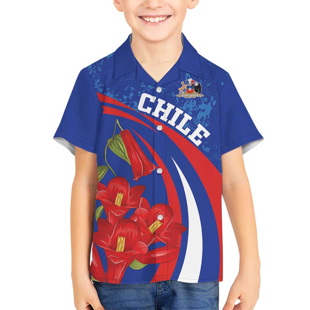 Custom Chile Lapageria Family Matching Summer Maxi Dress and Hawaiian Shirt With Grunge Style - Wonder Print Shop