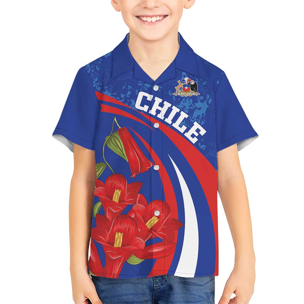 Custom Chile Lapageria Hawaiian Shirt With Grunge Style - Wonder Print Shop
