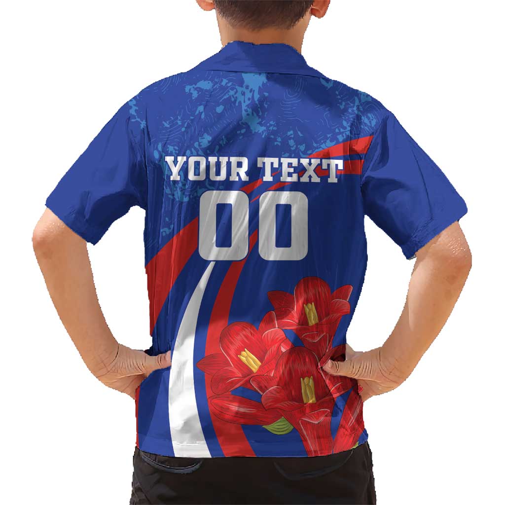 Custom Chile Lapageria Hawaiian Shirt With Grunge Style - Wonder Print Shop