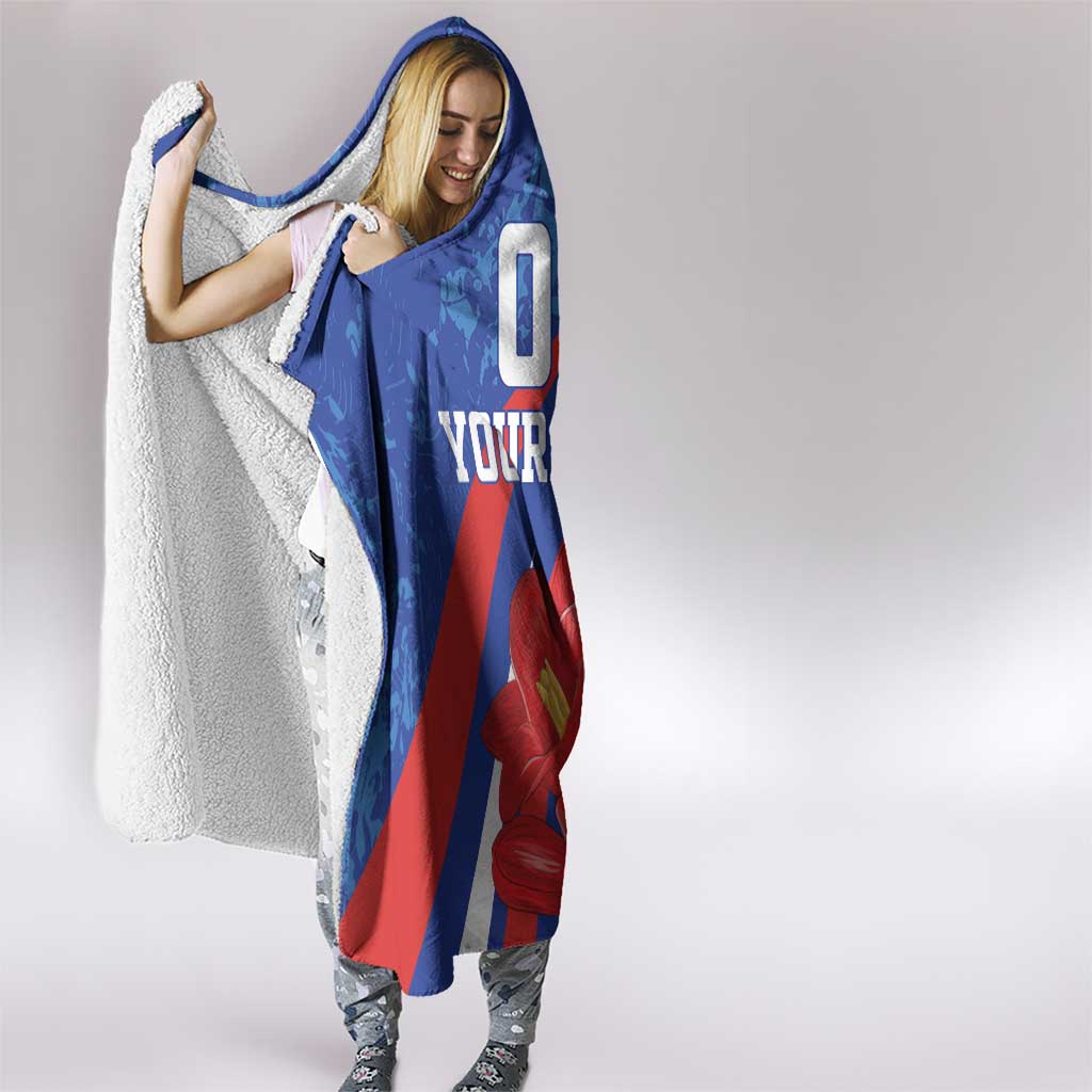 Custom Chile Lapageria Hooded Blanket With Grunge Style