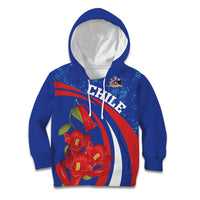 Custom Chile Lapageria Kid Hoodie With Grunge Style - Wonder Print Shop