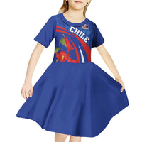 Custom Chile Lapageria Kid Short Sleeve Dress With Grunge Style - Wonder Print Shop
