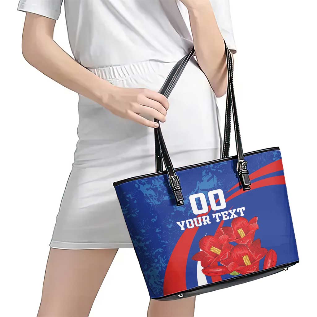 Custom Chile Lapageria Leather Tote Bag With Grunge Style - Wonder Print Shop