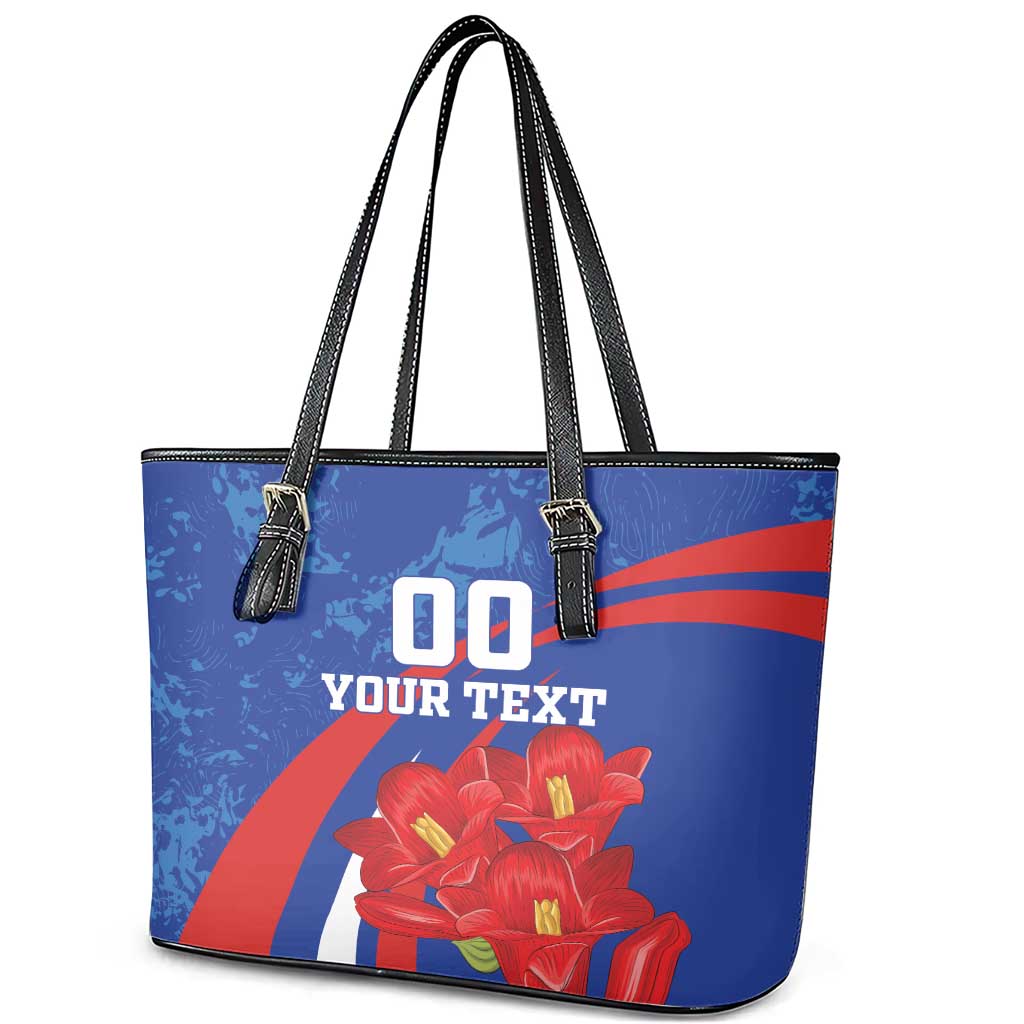 Custom Chile Lapageria Leather Tote Bag With Grunge Style - Wonder Print Shop