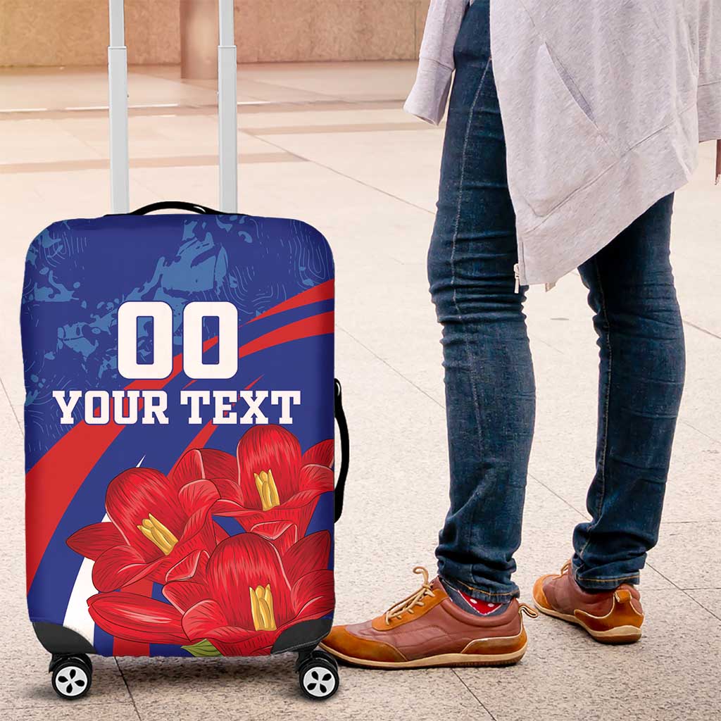 Custom Chile Lapageria Luggage Cover With Grunge Style - Wonder Print Shop