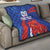 Custom Chile Lapageria Quilt With Grunge Style - Wonder Print Shop
