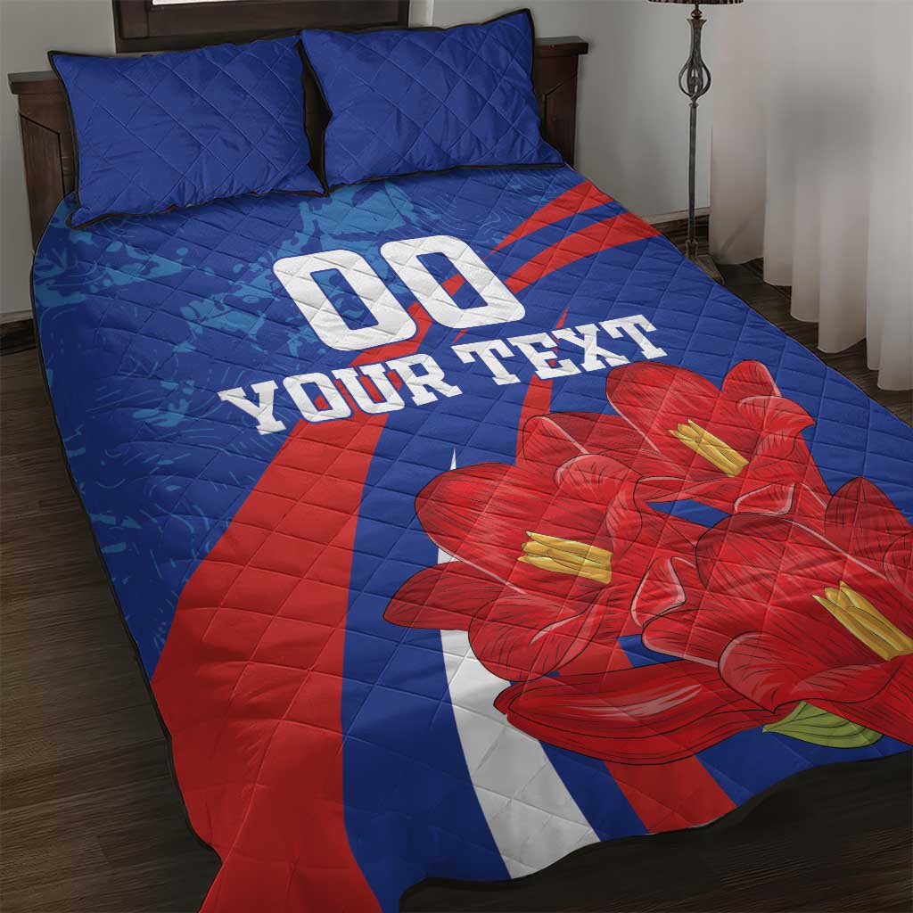 Custom Chile Lapageria Quilt Bed Set With Grunge Style - Wonder Print Shop