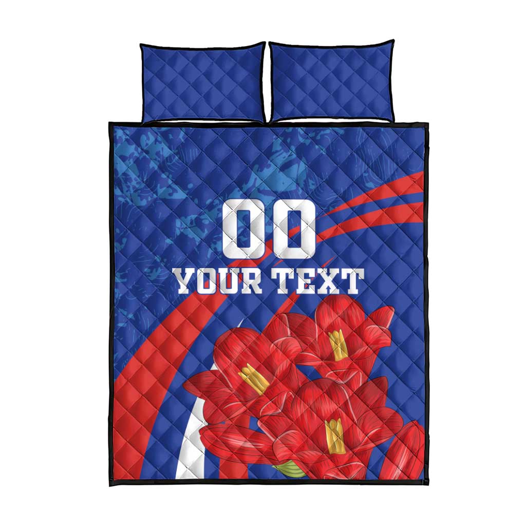 Custom Chile Lapageria Quilt Bed Set With Grunge Style - Wonder Print Shop