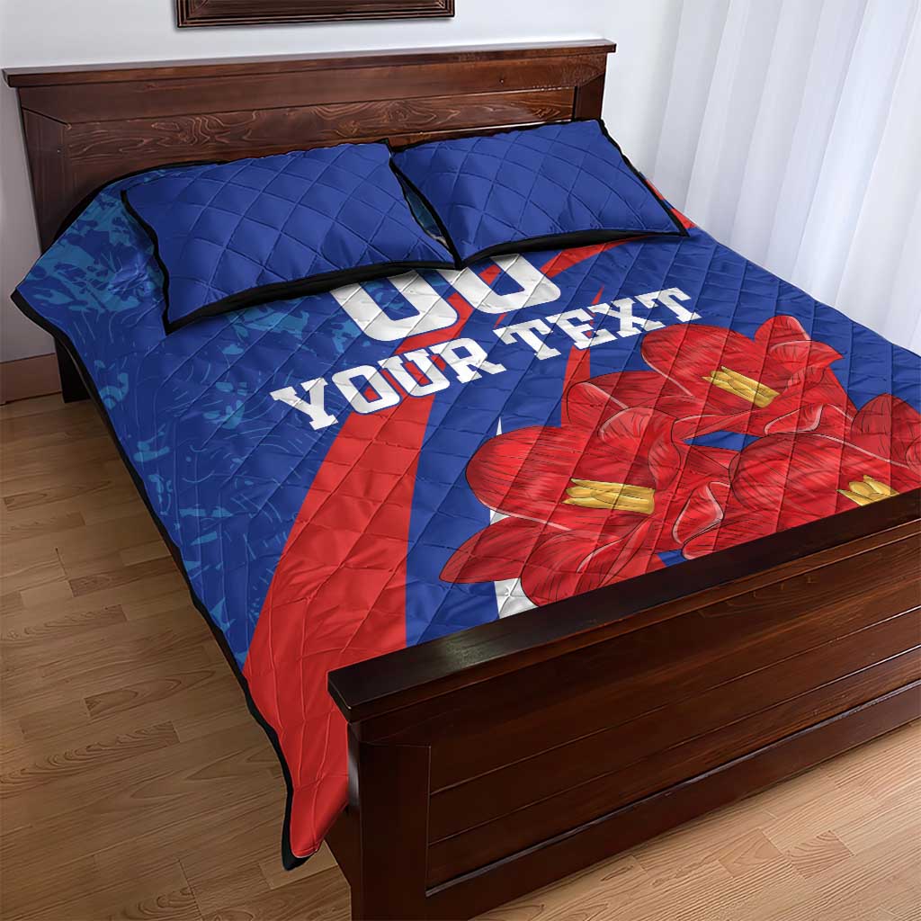 Custom Chile Lapageria Quilt Bed Set With Grunge Style - Wonder Print Shop