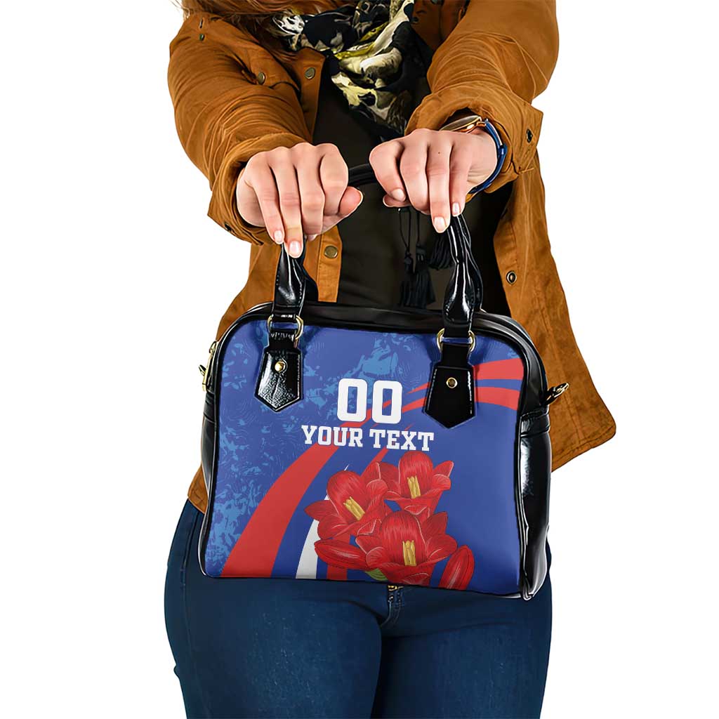 Custom Chile Lapageria Shoulder Handbag With Grunge Style