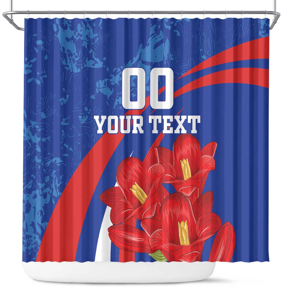 Custom Chile Lapageria Shower Curtain With Grunge Style