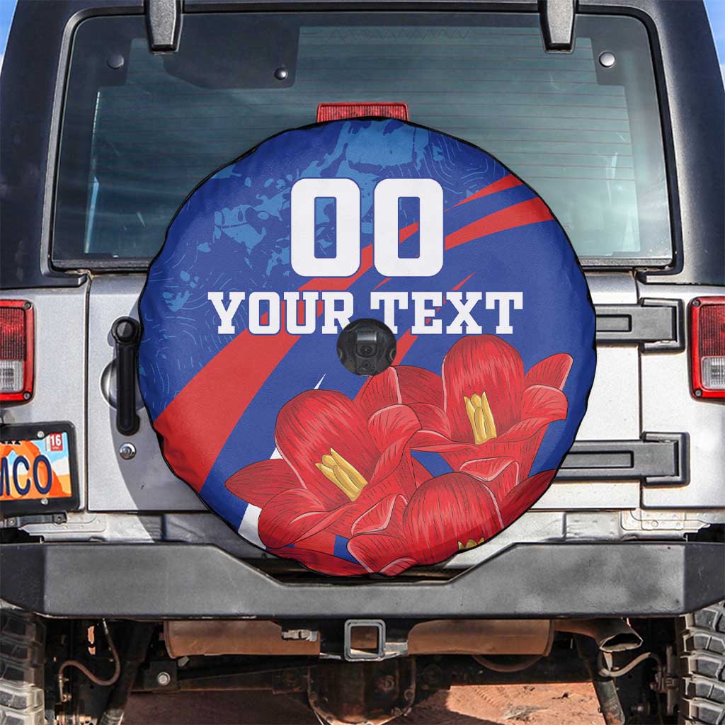 Custom Chile Lapageria Spare Tire Cover With Grunge Style - Wonder Print Shop
