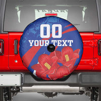 Custom Chile Lapageria Spare Tire Cover With Grunge Style - Wonder Print Shop