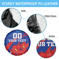 Custom Chile Lapageria Spare Tire Cover With Grunge Style - Wonder Print Shop