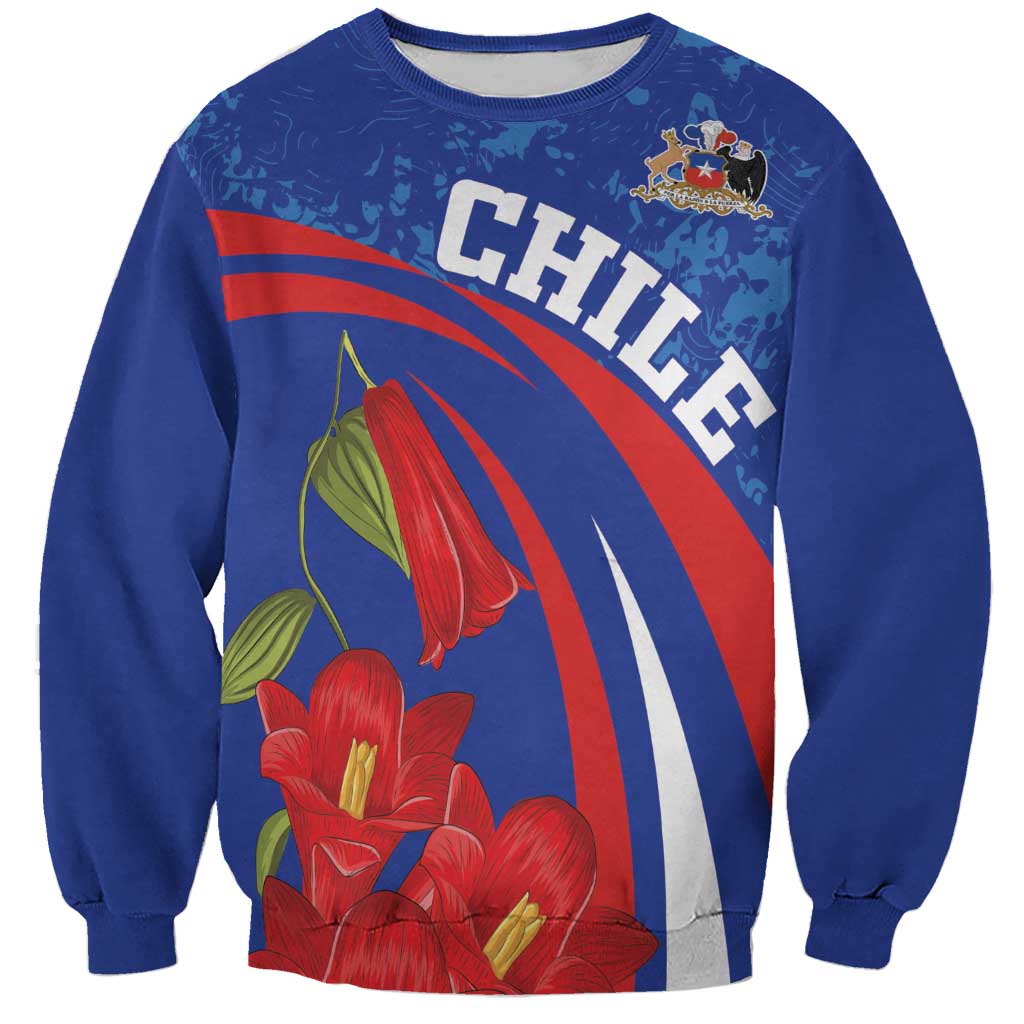 Custom Chile Lapageria Sweatshirt With Grunge Style - Wonder Print Shop