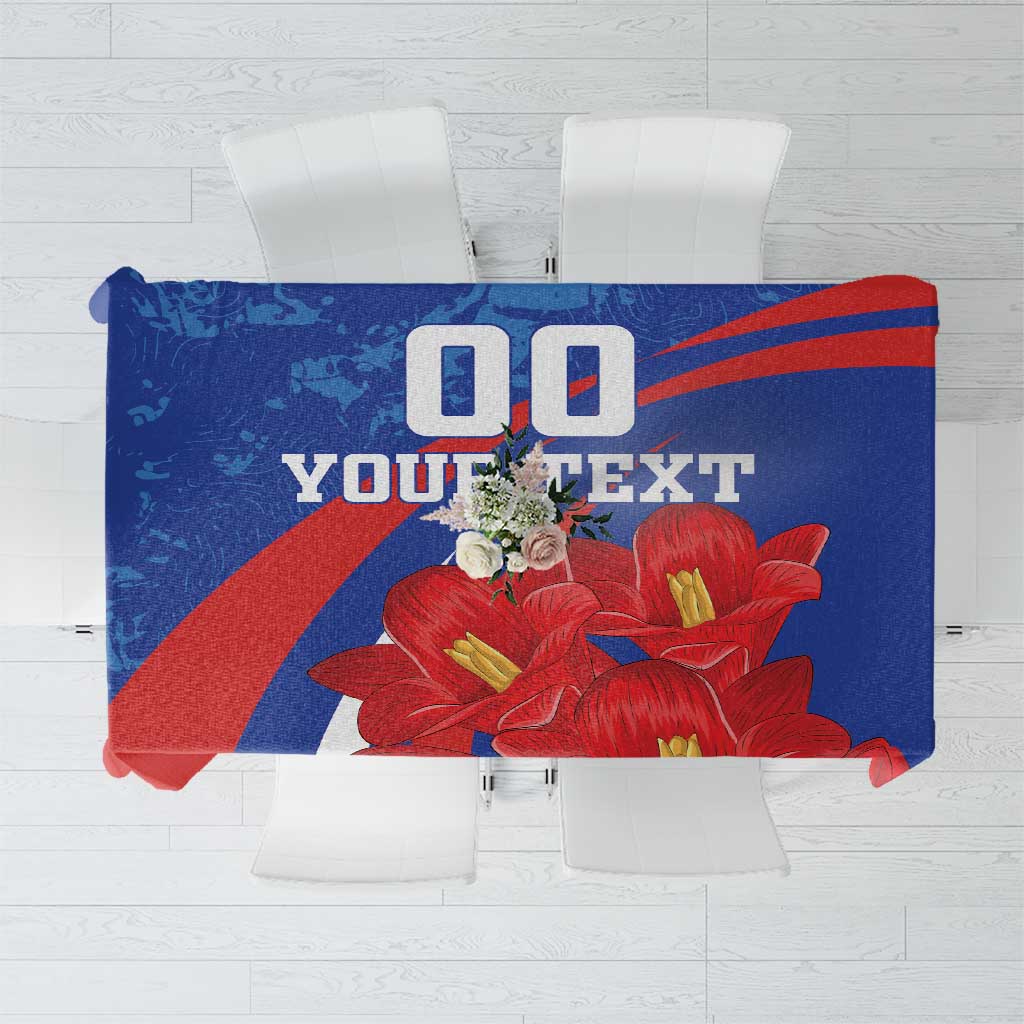 Custom Chile Lapageria Tablecloth With Grunge Style - Wonder Print Shop