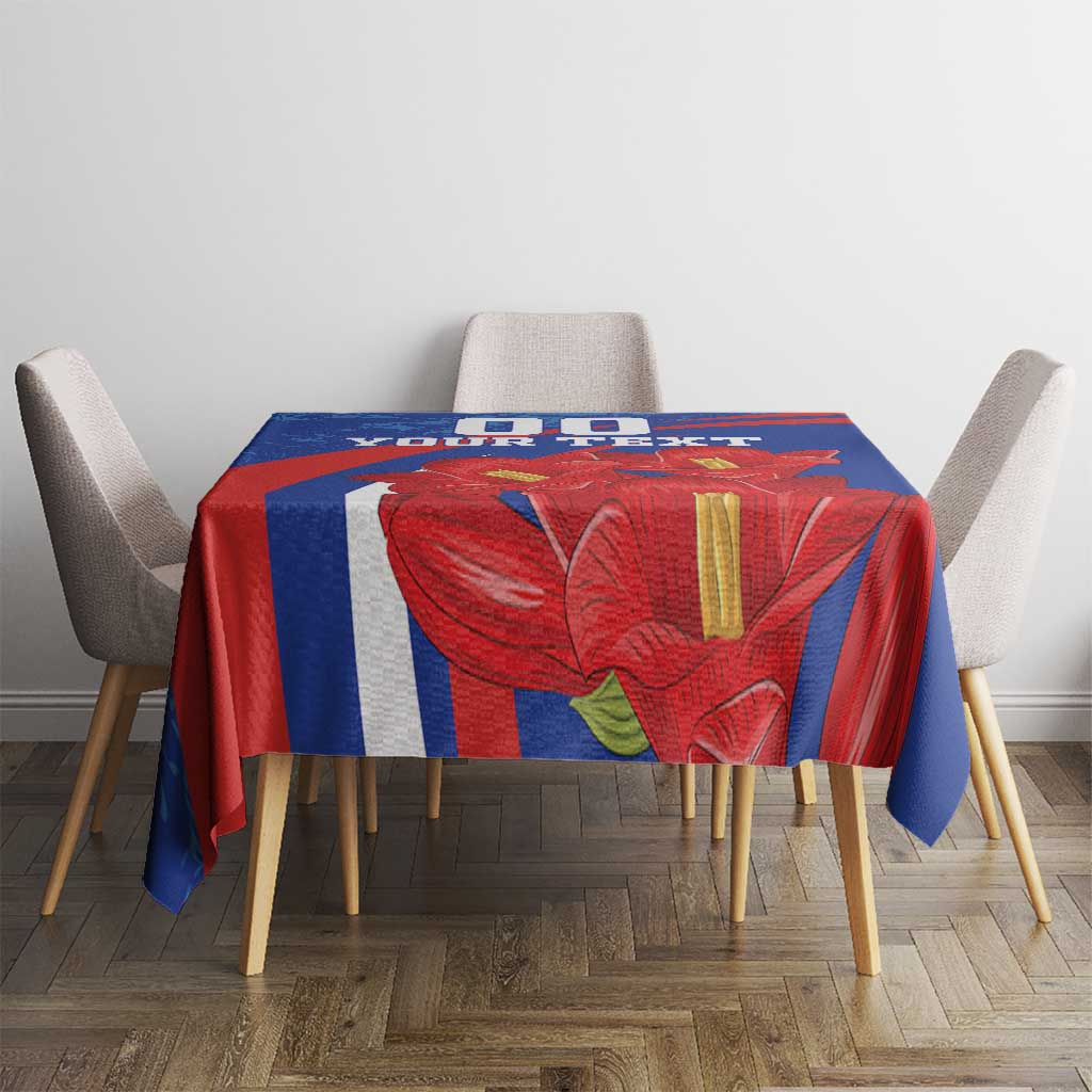 Custom Chile Lapageria Tablecloth With Grunge Style - Wonder Print Shop