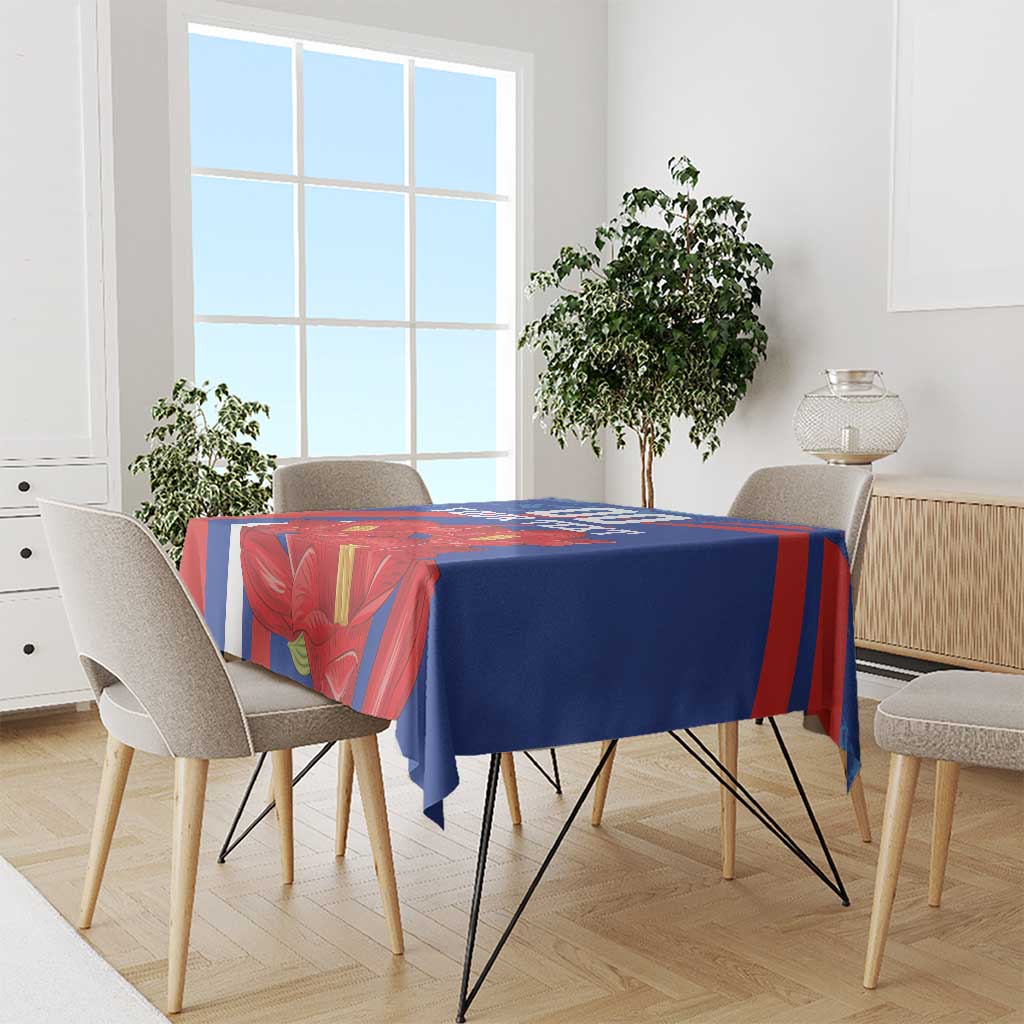 Custom Chile Lapageria Tablecloth With Grunge Style - Wonder Print Shop