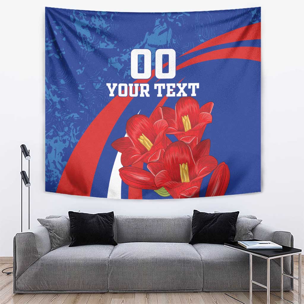 Custom Chile Lapageria Tapestry With Grunge Style - Wonder Print Shop