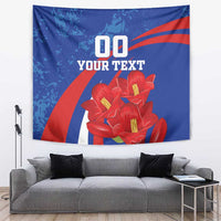 Custom Chile Lapageria Tapestry With Grunge Style - Wonder Print Shop
